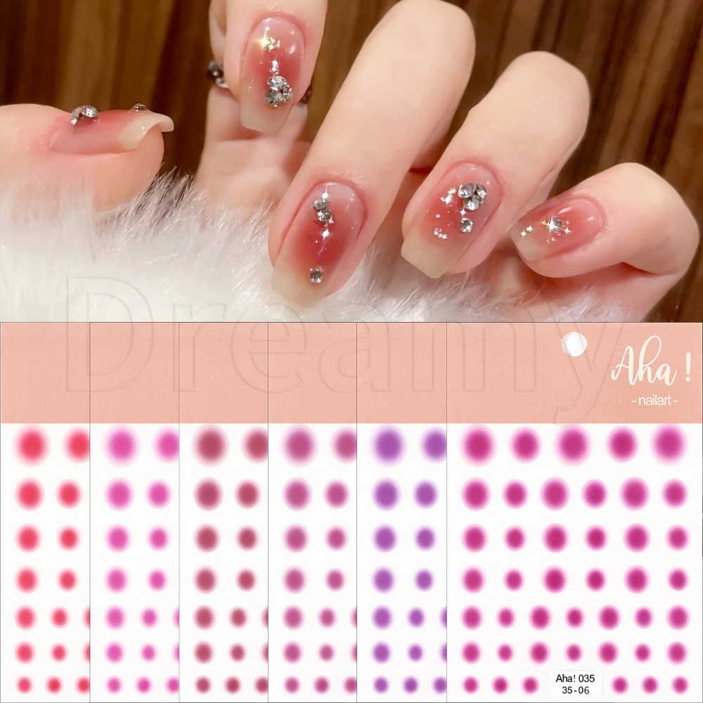 Miếng Dán Trang Trí Móng Tay 3D Màu Sắc Gradient Độc Đáo
