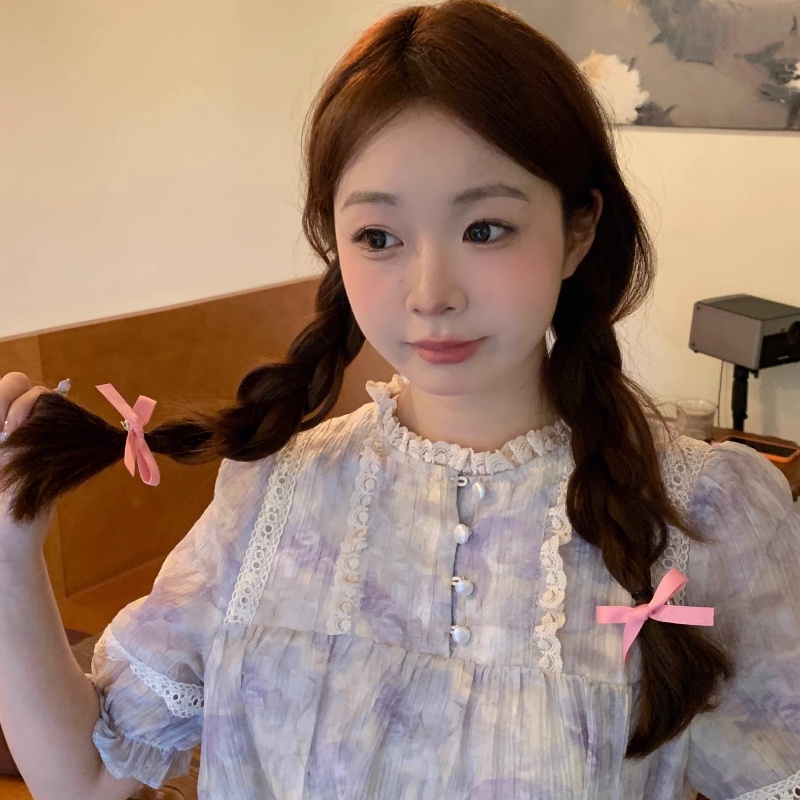 Kẹp Tóc Nơ Ruy Băng Phong Cách Hàn Quốc Cho Nữ