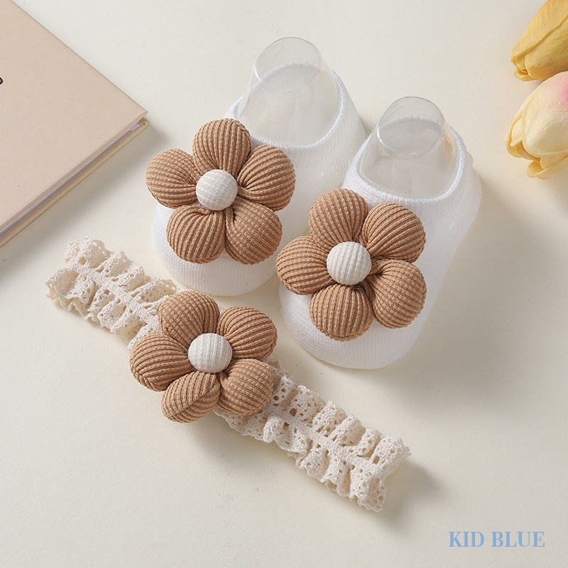 Vớ Công Chúa Đính Hoa Kèm Băng Đô Phong Cách Hàn Quốc Ngọt Ngào Thời Trang Cho Bé Gái