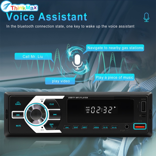 Máy Nghe Nhạc MP3 12V Hỗ Trợ Đài FM AUX Đầu Vào TF / EQ / Dual USB Cho Xe Hơi