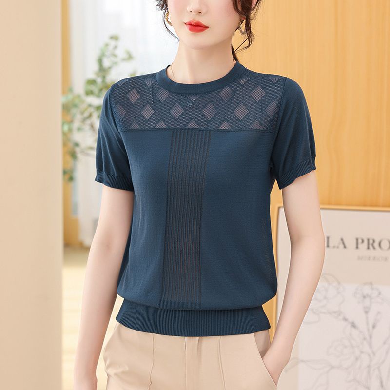 Áo Thun Tay Ngắn Thiết Kế Mỏng Thoáng Khí Thời Trang Mùa Hè Mới Dành Cho Nữ