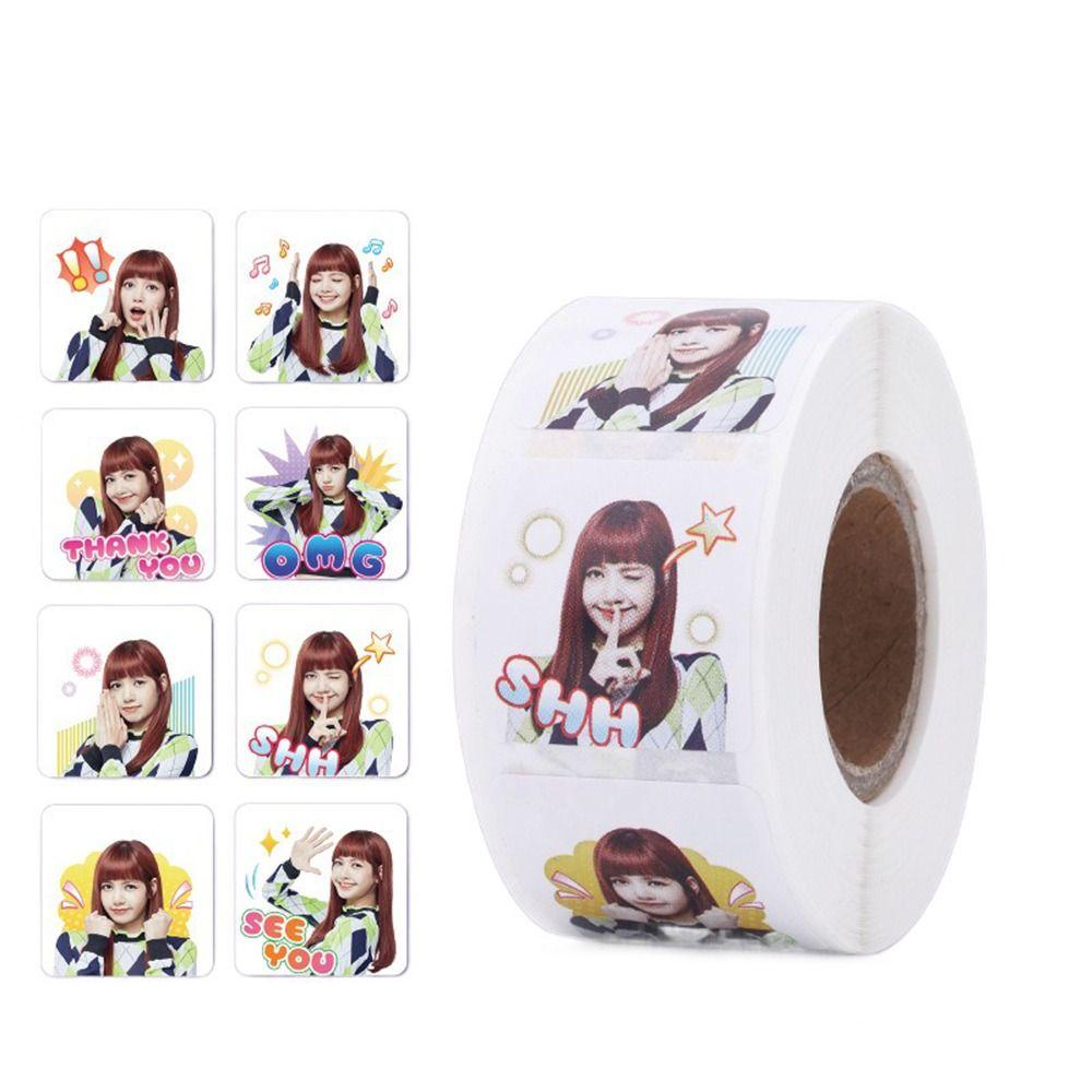 Cuộn 500 Nhãn Dán Trang Trí Hình Nhóm Nhạc Blackpink