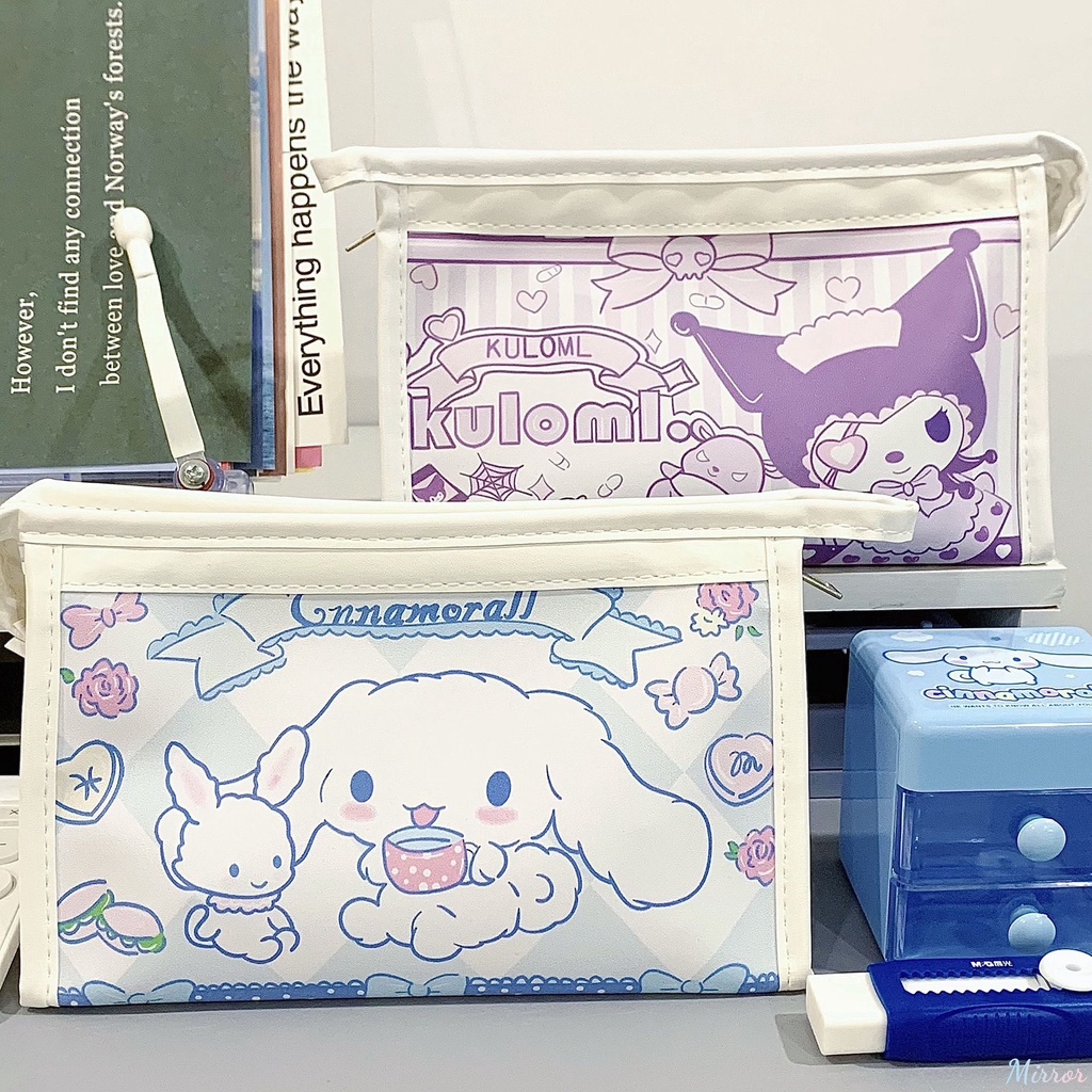 ♕ Túi Đựng Bút Sanrio Hộp Đựng Bút Kuromi Pachacco Pu Chống Nước Dung Tích Lớn Hộp Đựng Bút Hoạt Hình Dễ Thương Đựng Văn Phòng Phẩm Quà Tặng Học Sinh