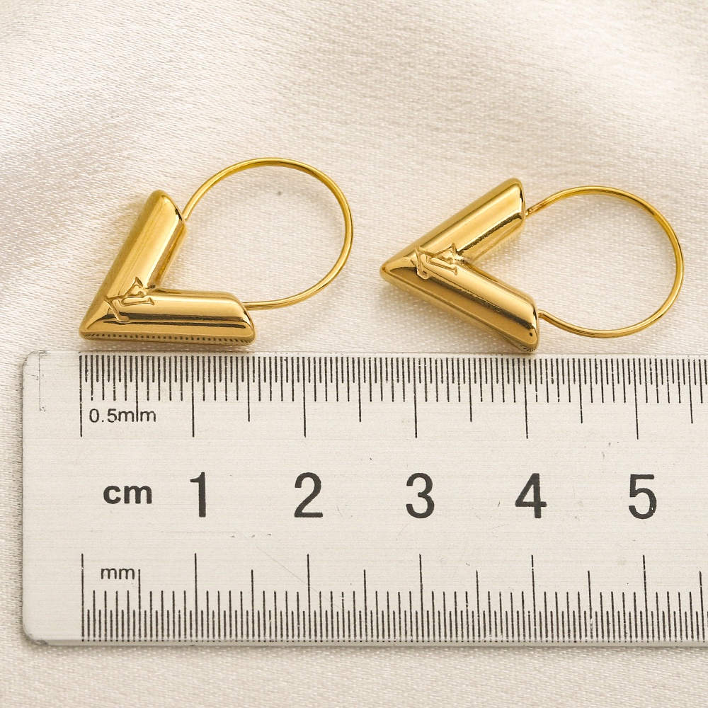 Thời Trang Bông Tai lv louis vuitton Bằng Thép Titan Cao Cấp