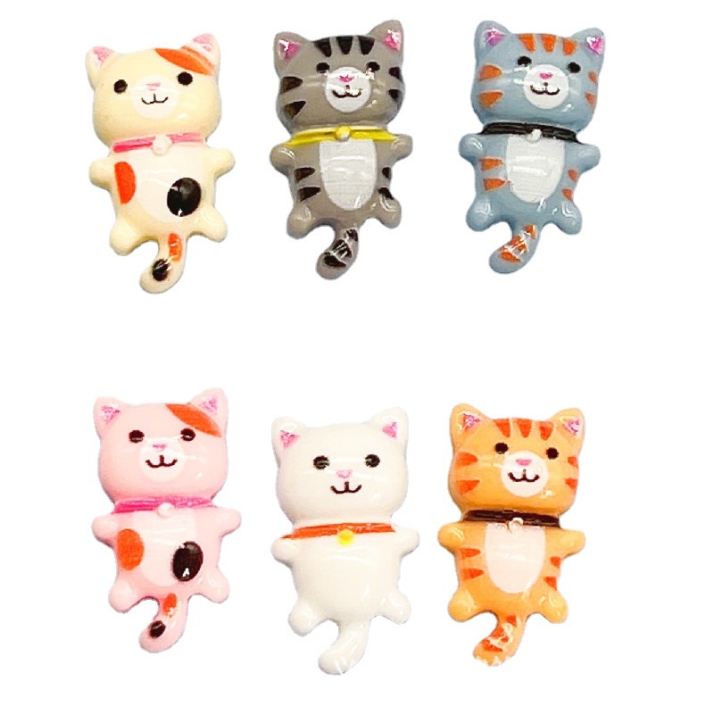Hoạt Hình Phụ Kiện Kẹp Tóc Hình Mèo Hoạt Họa Màu Dầu Sáng Dễ Thương diy