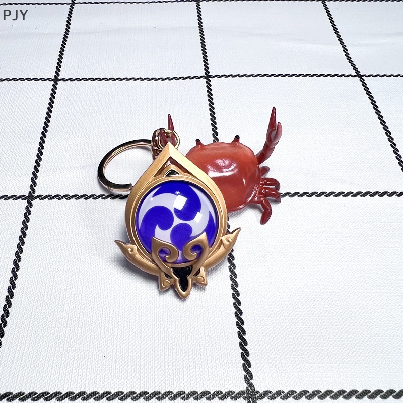 Pjy anime keychain genshin impact vision yếu tố mắt của chúa cho nam giới móc chìa khóa ô tô phụ kiện túi dễ thương mặt dây chuyền vòng chìa khóa quà tặng pj
