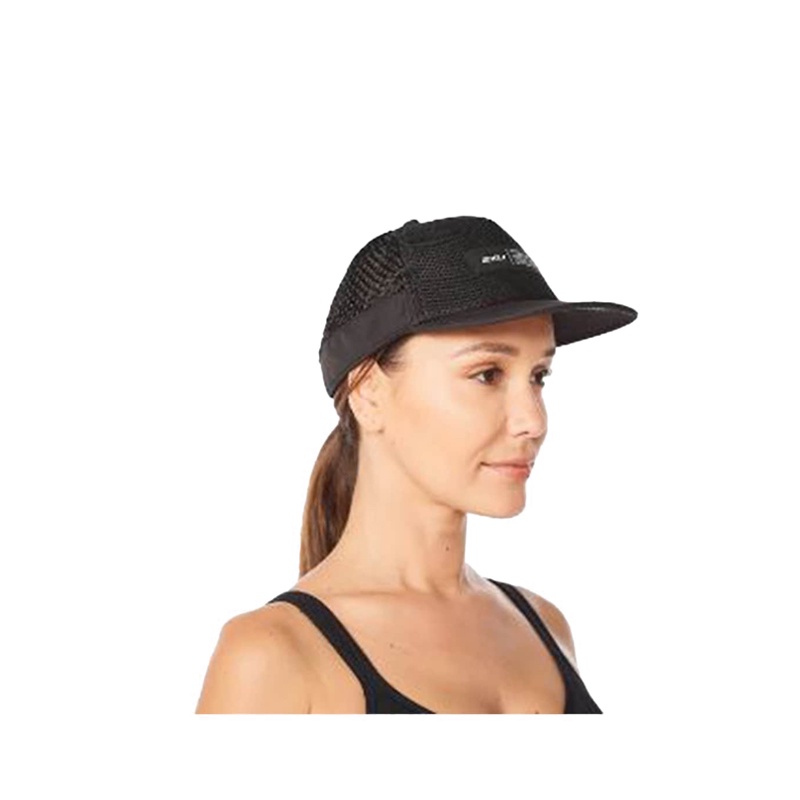 Mũ 2XU UQ6542F Unisex Adult Black/Finish Lines White