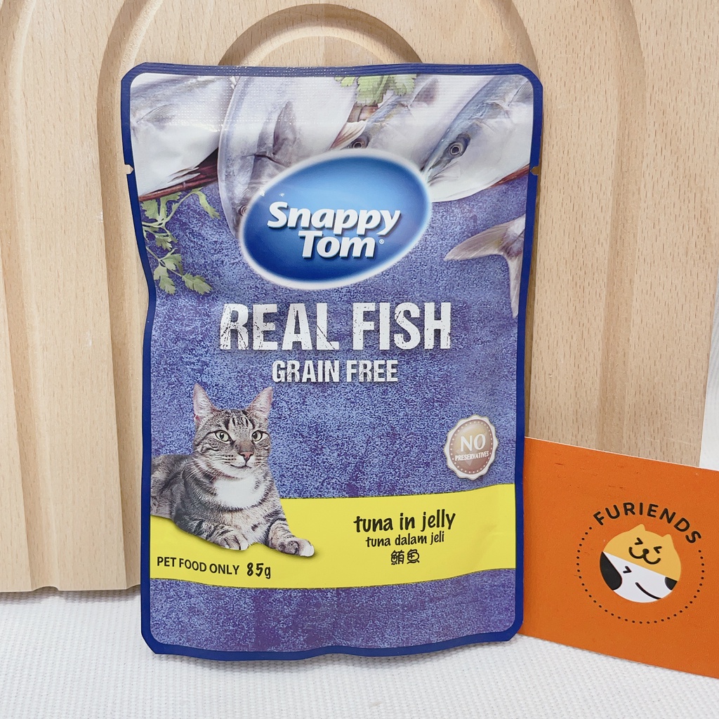 Pate Snappy Tom Gói 85g Real Fish & Real Meat , mèo ăn ngon miệng và tăng cân - Furiends Official Store