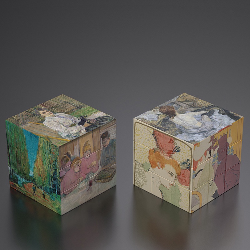 Z-cube 3x3 phong cảnh bộ sưu tập tranh nổi tiếng hình khối 5.7cm đồ chơi giáo dục