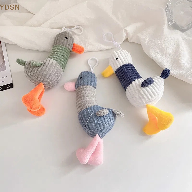 Phim hoạt hình dễ thương sang trọng vịt xấu xí móc khóa đồ chơi vòng chìa khóa mềm lady girl charm bag mặt dây chuyền xe hơi trẻ em mới dễ thương vịt chìa khóa trẻ em quà tặng rt