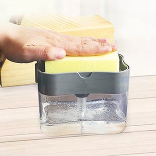 Spot second hair# Creative Kitchen brush detergent dispenser press automatic liquid box scouring pad dishwashing brush soap box direct sales 8.cc