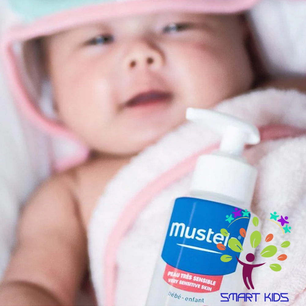 Nước Làm Sạch Mặt Và Cơ Thể Da Rất Nhạy Cảm Mustela No-Rinse Soothing Micellar Cleansing Water 300ml