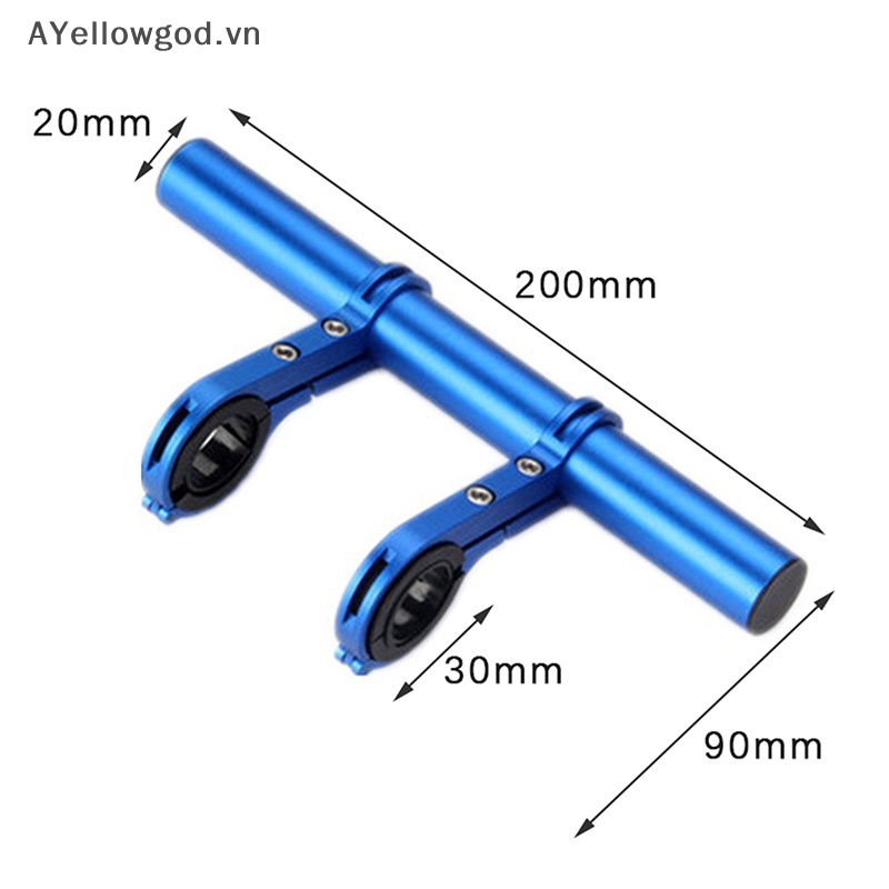 Ayellowgod 20cm tay lái xe đạp có thể tháo rời đèn pha xe đạp mở rộng thanh giá đỡ máy tính giá đỡ đèn vn