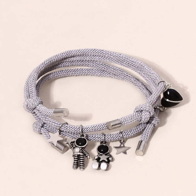 Thời trang đơn giản đàn ông phụ nữ phi hành gia star moon couple bracelet cá tính vòng tay người yêu