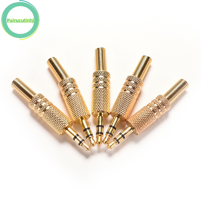 Cặp jack Cắm Âm Thanh 3.5mm 1 / 8 "trs Mạ Vàng vn