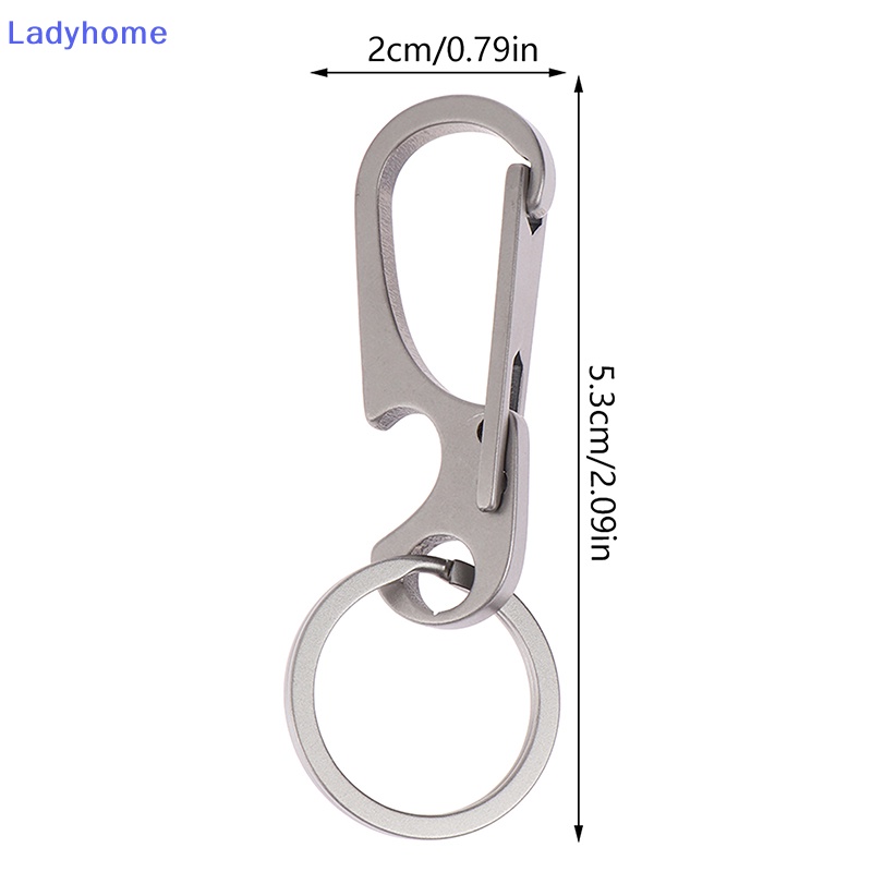 Lady 1pc hợp kim titan carabiner móc khóa đa chức năng ngoài trời
