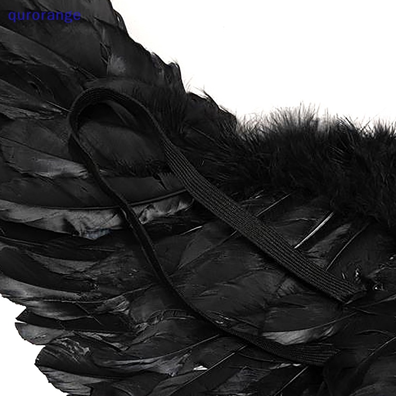 Qurange 1pc đôi cánh thiên thần trắng đen cánh lông vũ người lớn trẻ em quà tặng sinh nhật cosplay ror