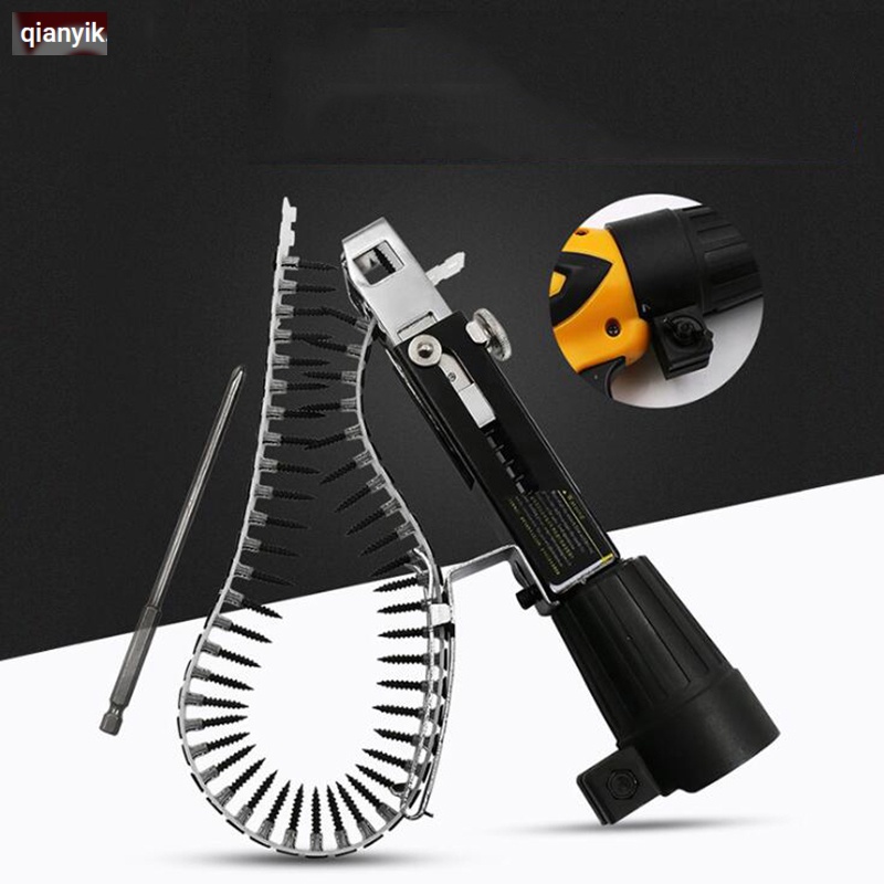 Bộ điều hợp súng bắn đinh vít tự động máy khoan điện công cụ chế biến gỗ điện dây đai xích tự động súng bắn đinh vít (qyjq)