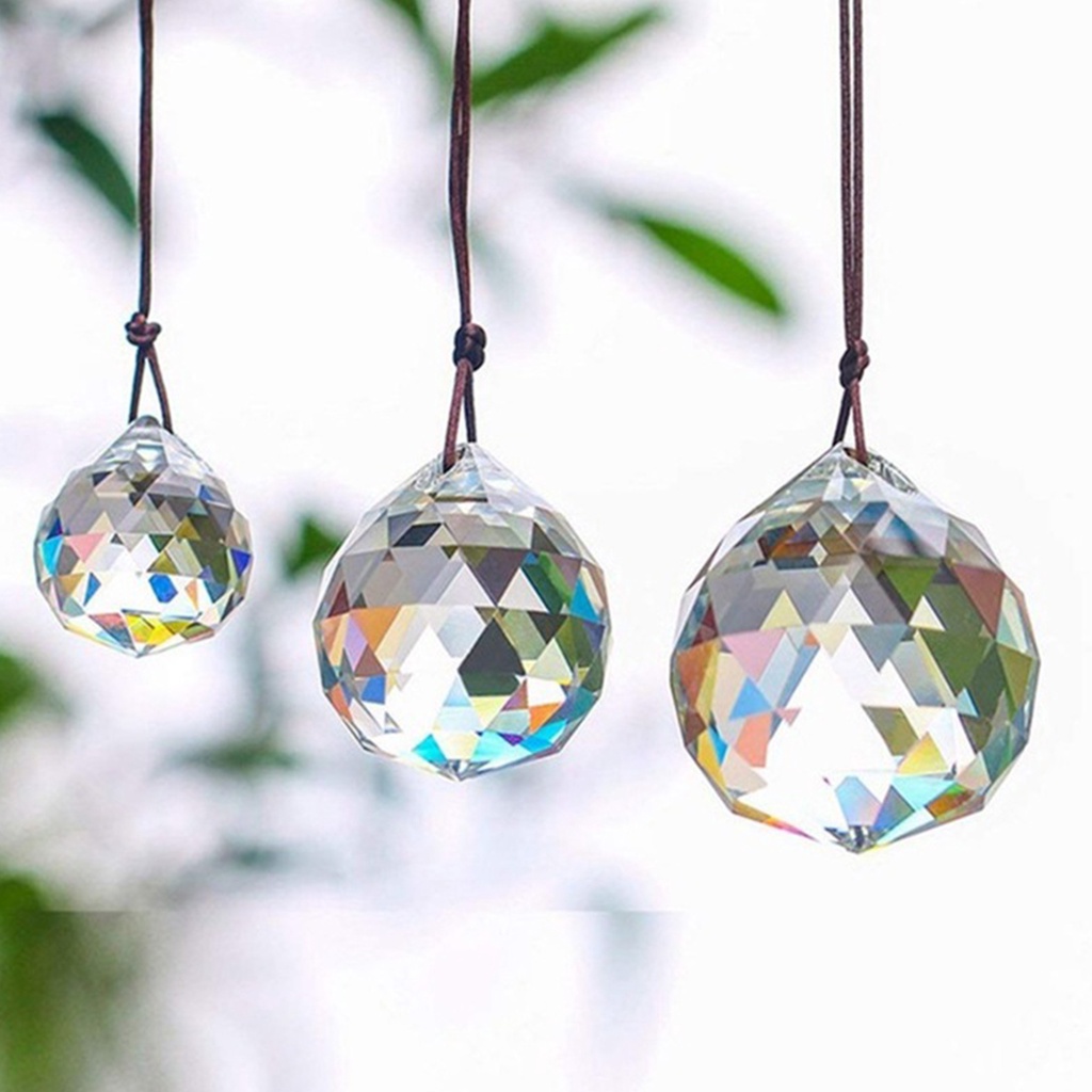 1pc treo đèn bóng pha lê trần trang trí hạt tự làm rèm mặt dây chuyền clear wedding chandelier decor20mm / 30mm / 40mm
