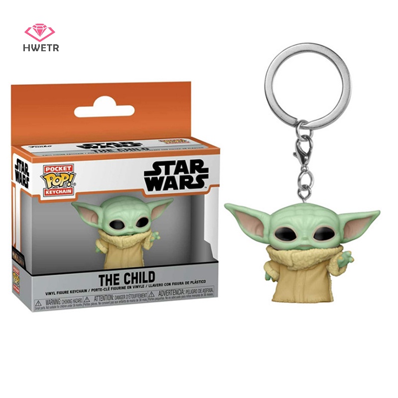 Hwetr star wars mandalorian yoda baby darth vader stormtrooper keychain hình đồ chơi mới