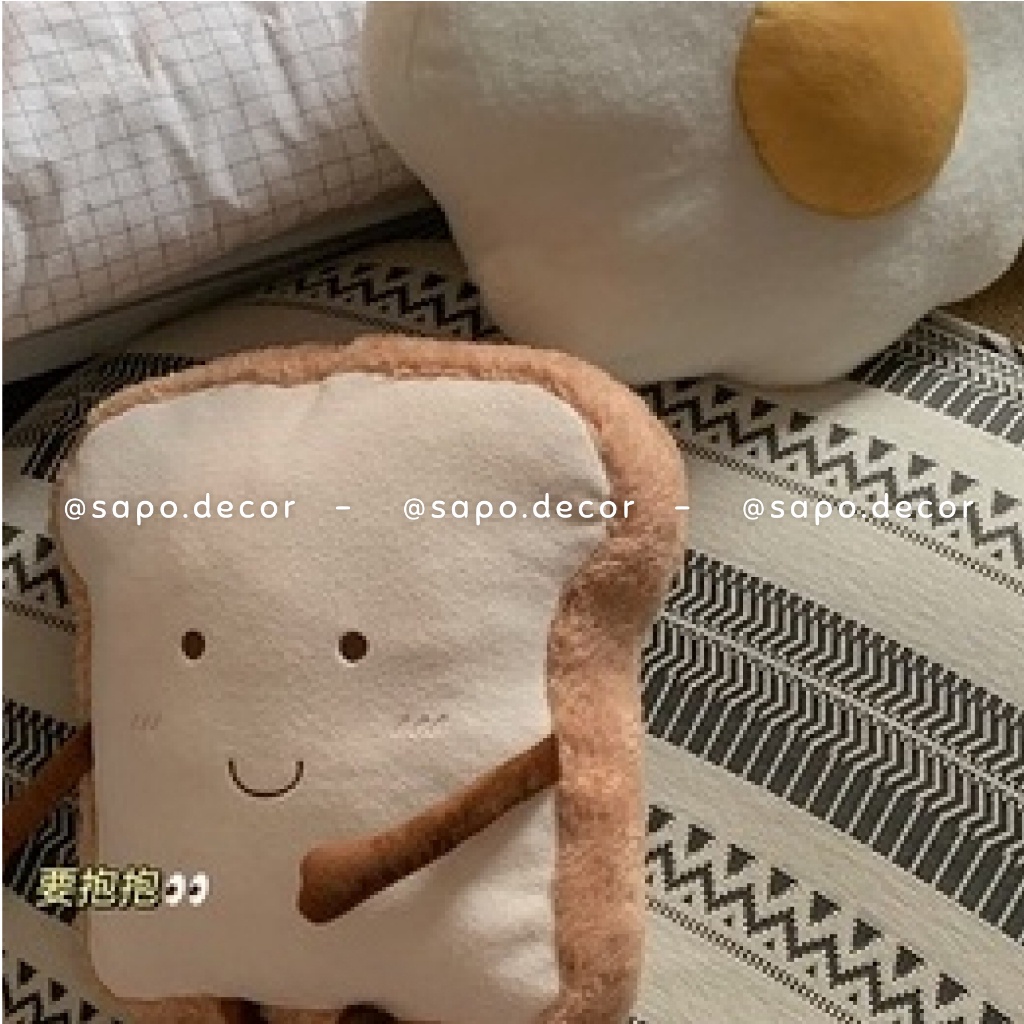 Gấu bông hình trứng ốp la và bánh Sandwich, thú nhồi bông dễ thương - Sapo Decor 77