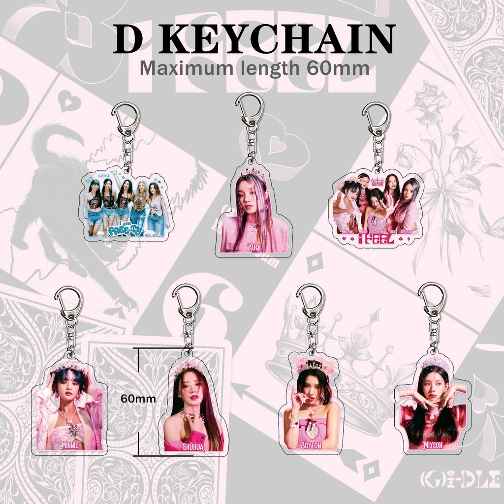Kpop gidle yuqi minnie album mới i feel keychain túi acrylic charm