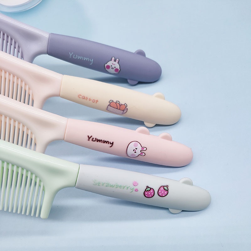 Lược chải tóc cầm tay trơn yummy nhiều màu pastel ngọt ngào cao cấp LUOC08