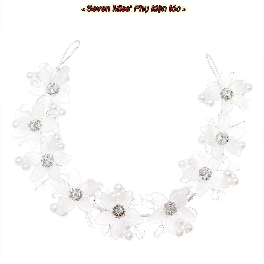 Băng đô nữ party prop nonslip crystal hair accessories with flower