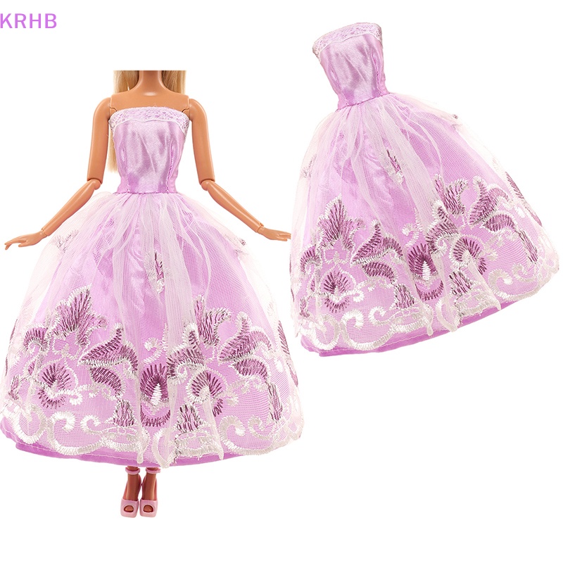 Krhb 1 cái 30 cm váy búp bê nửa gói ren váy lớn váy cưới búp bê váy quà tặng kỳ nghỉ mới