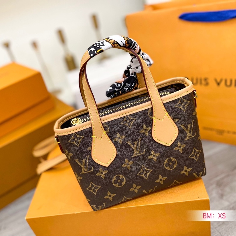 L-v 2023 new mini handbag women's classic all-matching da thật túi đeo chéo one-shoulder hợp thời trang