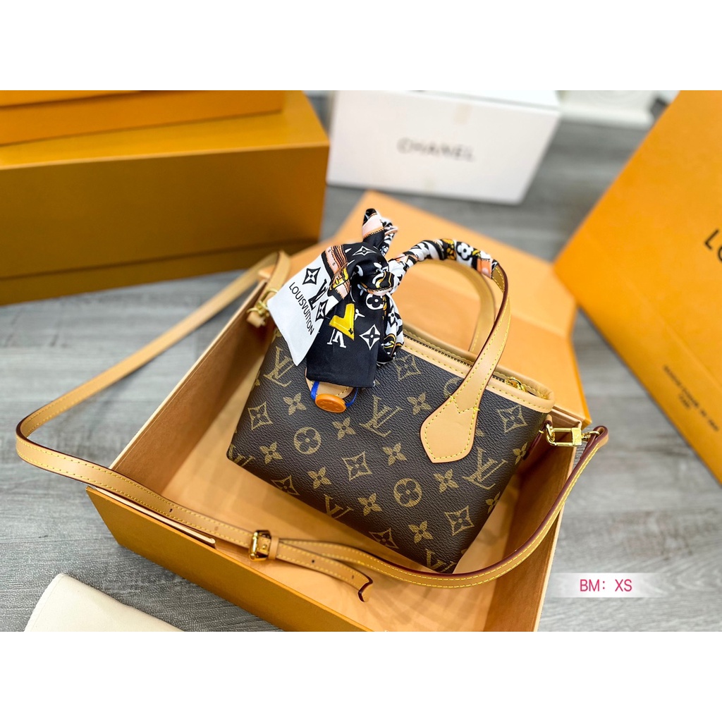 L-v 2023 new mini handbag women's classic all-matching da thật túi đeo chéo one-shoulder hợp thời trang