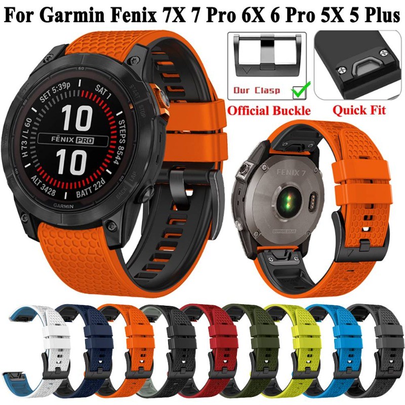 Dây đeo đồng hồ quickfit 26mm 22mm cho garmin fenix 7x 7 6x pro 5x plus dây đeo cổ tay silicon cho epix 2 descent mk2 mk1 955 dây đeo đồng hồ