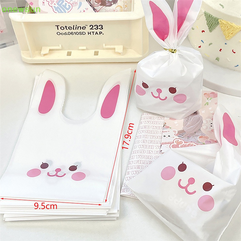 Onewsun phim hoạt hình thỏ dễ thương túi tai dài kẹo bánh quy đồ trang sức túi quà cho bữa tiệc sinh nhật tiệc cưới mới