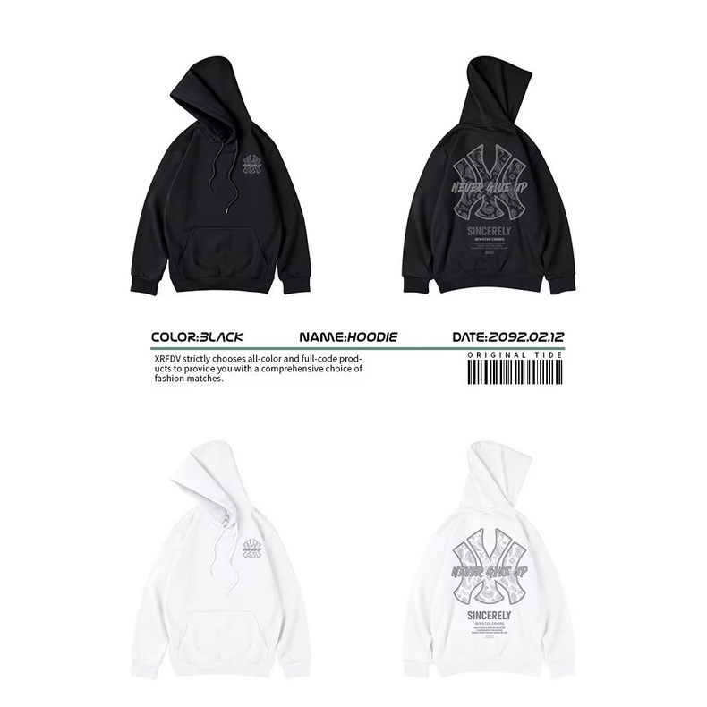 Áo hoodie Dáng Rộng plus size m-8xl Thời Trang Thu Đông Cho Nam