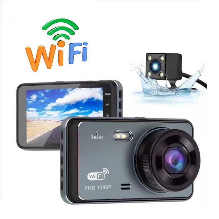 Camera hành trình ô tô V9 Plus Full HD Đèn LED,ghi hình trước sau, màn hình cảm ứng,thẻ nhớ 32G