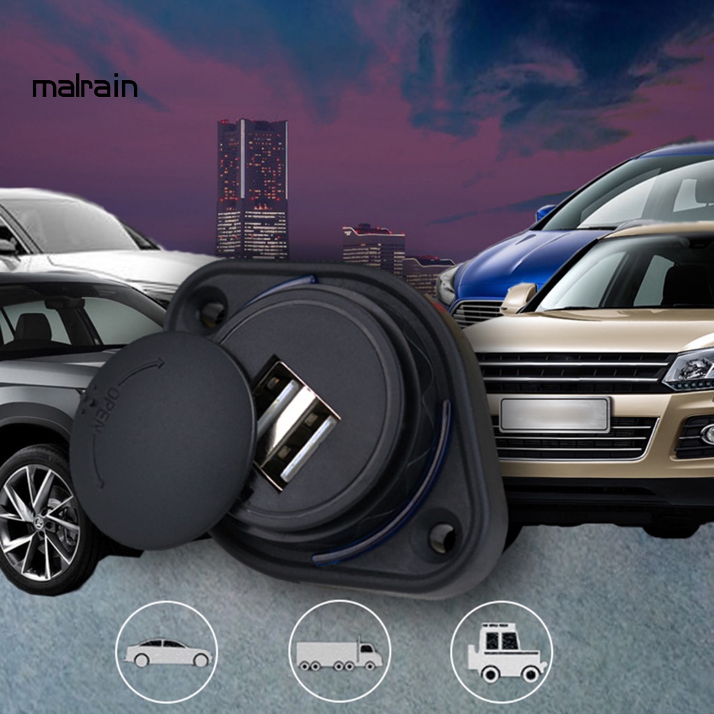 Tẩu Sạc Nhanh Hai Cổng USB 3.1A Màu Đen Cho Xe Hơi Xe Máy