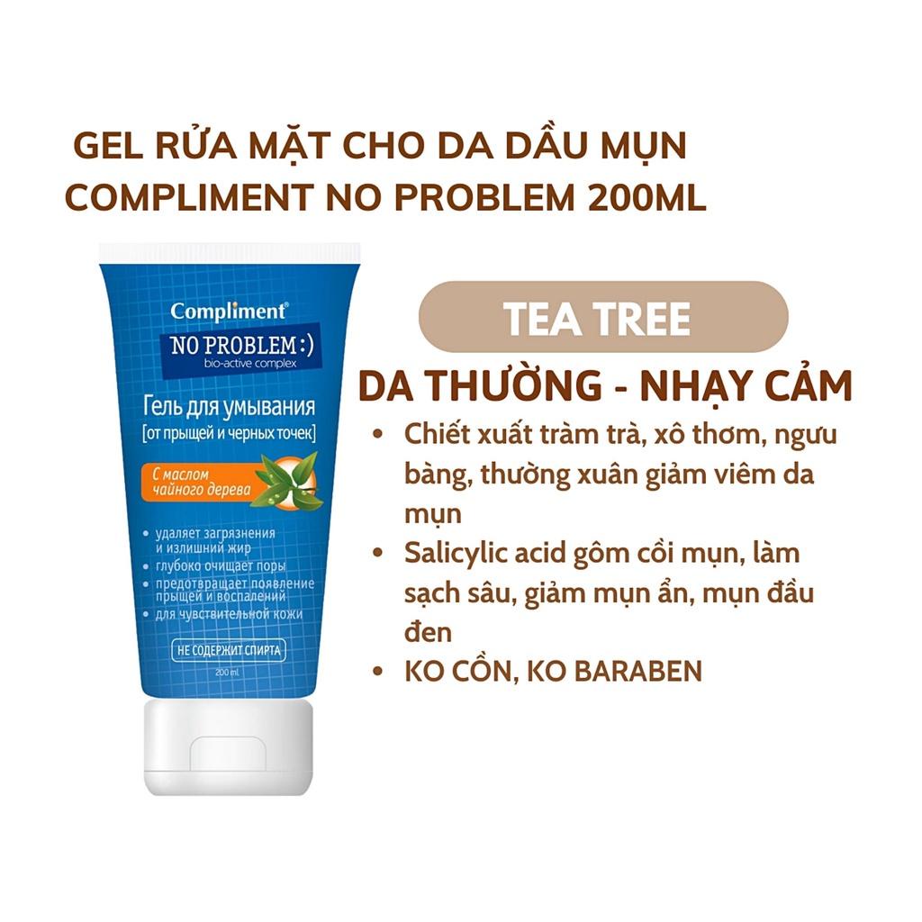 Sữa rửa mặt BHA Compliment No Problem làm sạch sâu, giảm mụn 200ml - Thi Vũ