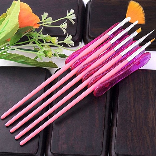 Giá Đỡ Cọ Vẽ Móng Tay Bằng Nhựa Acrylic UV Tiện Dụng