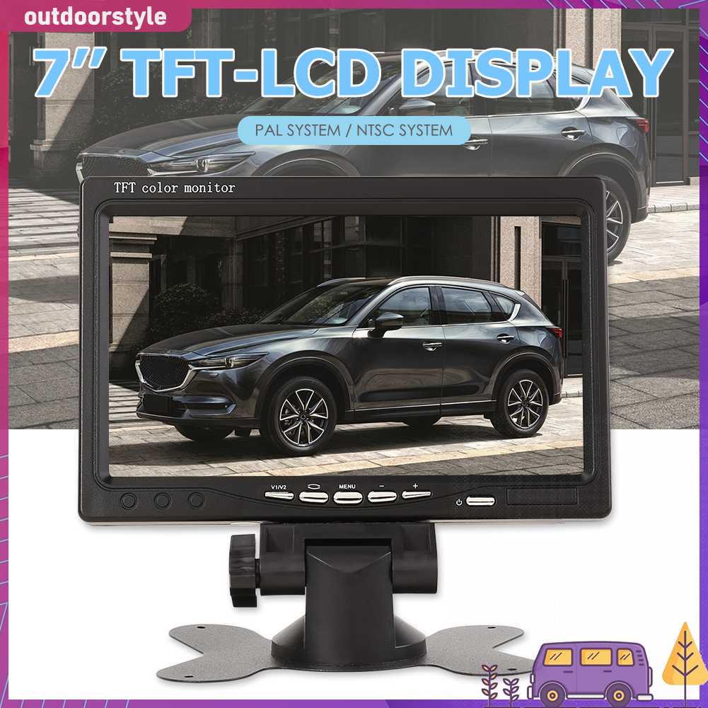 Màn Hình Tft Lcd 7 Inch Gắn Kính Chiếu Hậu Xe Hơi
