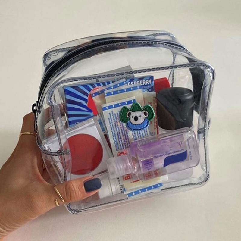 Túi Đựng Bút Bằng PVC Trong Suốt Cỡ Lớn Thêu Họa Tiết Gấu Koala Dễ Thương