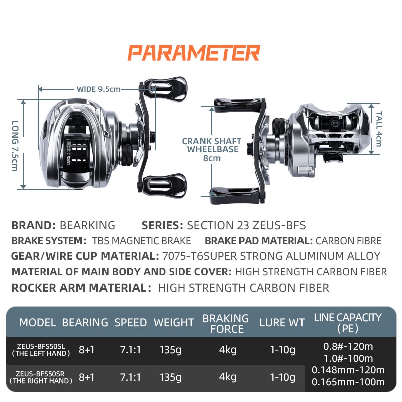 Máy Câu Cá 8 + 1BB 7.1: 1 135g Chất Lượng Cao
