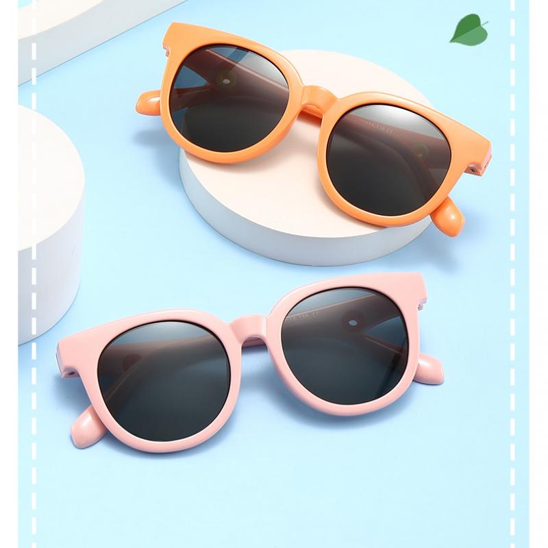 Kính Mát Phân Cực Chống Tia UV400 Gọng Tròn Cho Bé