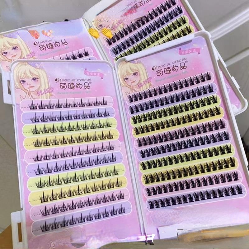 10 Hàng Gói Lông Mi Giả Kích Thước Lớn Nối Dài Tự Nhiên DIY 220 Chù 12mm