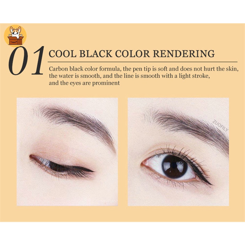 Bút Kẻ Mắt Nước Màu Đen / Nâu Kháng Nước Lâu Trôi Chống Mồ Hôi Không Dễ Lem Nhòe