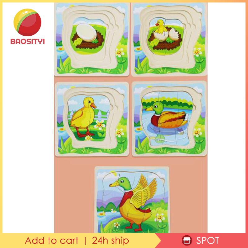 [Baosity 1] Đồ Chơi Xếp Hình Vòng Đời Chu Kỳ Cứu Sinh Cho Bé Mẫu Giáo