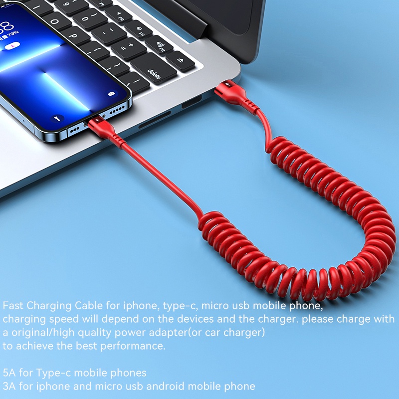 Dây Cáp Sạc / Truyền Dữ Liệu Tốc Độ Cao Cổng USB Type-C Dài 1M / 1.5M 66w Tiện Dụng Cho Xe Hơi