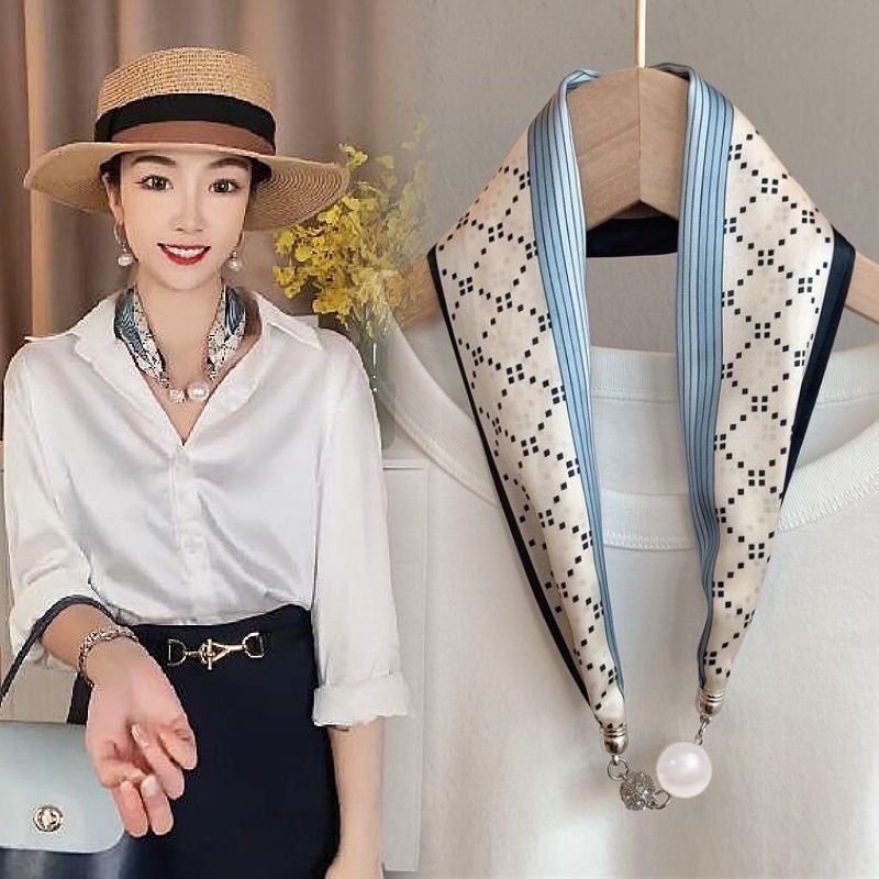 Băng Đô Cài Tóc / Khăn Quàng Cổ Khóa Nam Châm Cao Cấp Thời Trang Xuân Hè Dành Cho Mẹ Bỉm Sữa