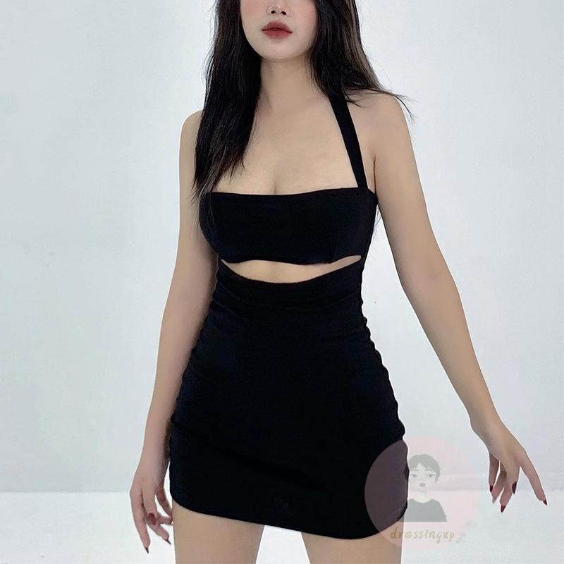 Đầm Sát Nách Màu Đen Thời Trang Mùa Hè Cho Nữ