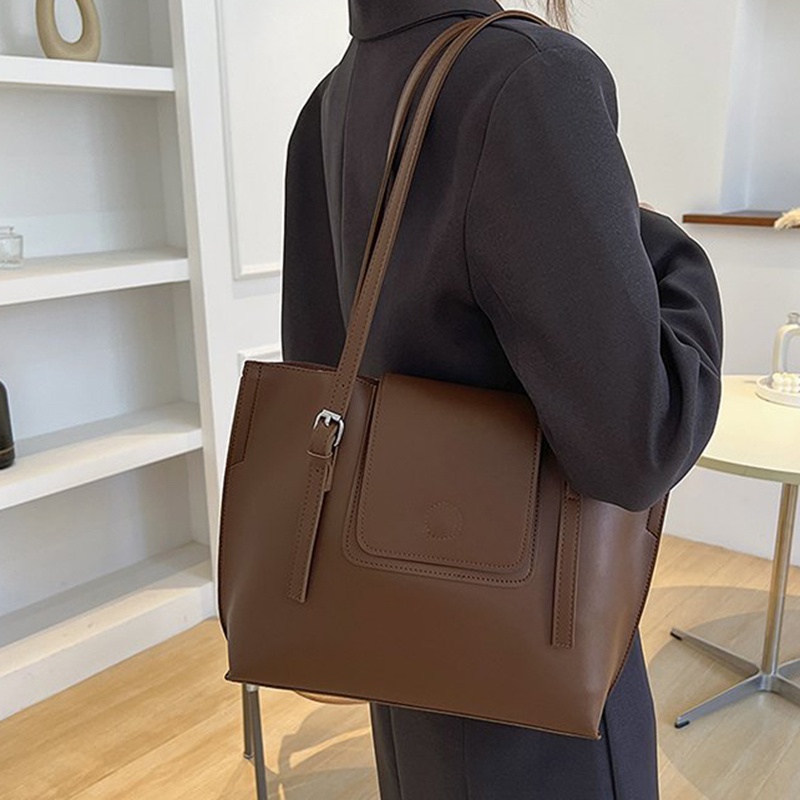 Túi tote Đeo Vai Bằng Da Mềm Phong Cách Hàn Quốc Có Thể Điều Chỉnh