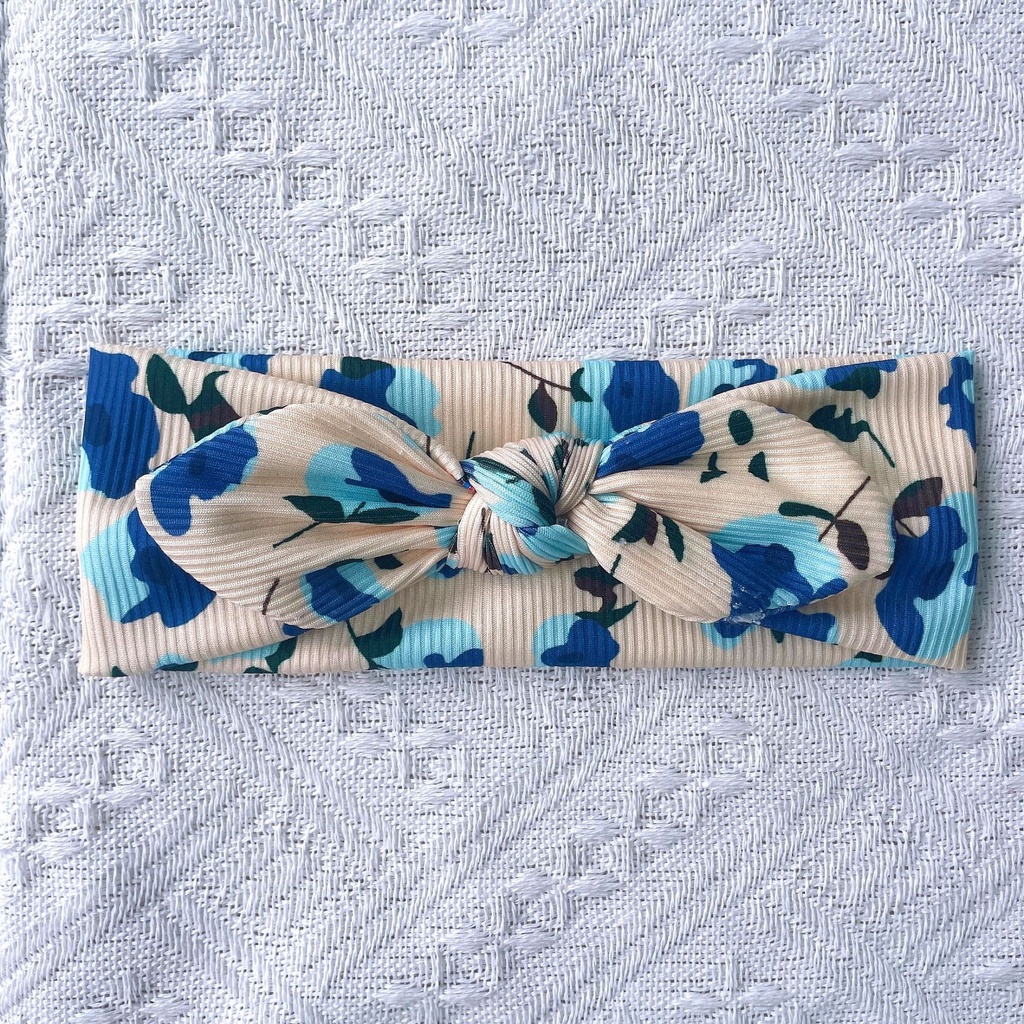 Băng Đô Thắt Nút Bản Rộng Gắn Hoa / Tai Thỏ Dễ Thương Cho Bé Gái